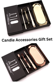 Candle Accessories Gift Set includes Candle Trimmer, Snuffer, Dipper and Tray  in a gift box. Pair with Matching Colour Candle Starters. - DMTIFY