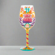 Lolita Milestone Gem-Spangled Birthday Celebration Wine Glass 18th 21st 40th 50th Special Birthday