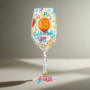 Lolita Milestone Gem-Spangled Birthday Celebration Wine Glass 18th 21st 40th 50th Special Birthday