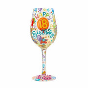 Lolita Milestone Gem-Spangled Birthday Celebration Wine Glass 18th 21st 40th 50th Special Birthday