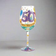 Lolita Milestone Gem-Spangled Birthday Celebration Wine Glass 18th 21st 40th 50th Special Birthday