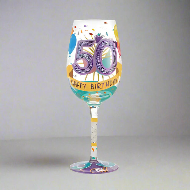 Lolita Milestone Gem-Spangled Birthday Celebration Wine Glass 18th 21st 40th 50th Special Birthday