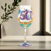 Lolita Milestone Gem-Spangled Birthday Celebration Wine Glass 18th 21st 40th 50th Special Birthday