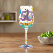 Lolita Milestone Gem-Spangled Birthday Celebration Wine Glass 18th 21st 40th 50th Special Birthday