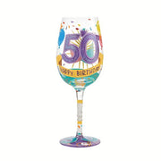 Lolita Milestone Gem-Spangled Birthday Celebration Wine Glass 18th 21st 40th 50th Special Birthday