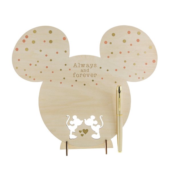 Mickey and Minnie Romantic Guest Book Plaque Set - DMTIFY Store