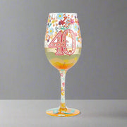 Lolita Milestone Gem-Spangled Birthday Celebration Wine Glass 18th 21st 40th 50th Special Birthday