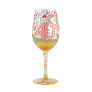 Lolita Milestone Gem-Spangled Birthday Celebration Wine Glass 18th 21st 40th 50th Special Birthday