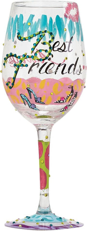 Lolita Hand-Painted Wine Glass - Best Friends Always and Chinoiserie Wine Glass  Collection