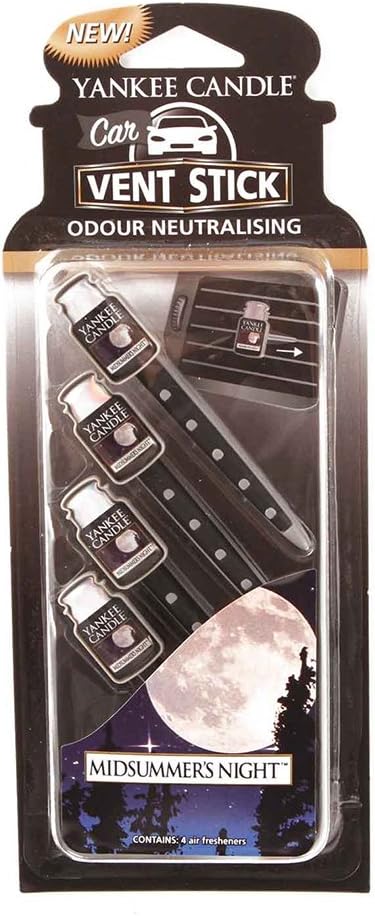 Yankee Candle Vent Sticks Car Air Fresheners, Attaches to Vehicle Air Vents, 4 Counts - DMTIFY Store