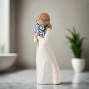 Willow Tree Forget Me Not, Remembrance and Surrounded by Love Figurine, Memorial Gift, Flower, Funeral Favour, Remembrance, Bereavement, Resin, Sculpture, Brooch