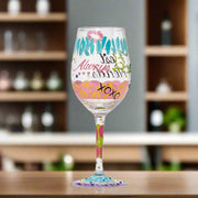 Lolita Hand-Painted Wine Glass - Best Friends Always and Chinoiserie Wine Glass  Collection