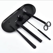 Candle Accessories Gift Set includes Candle Trimmer, Snuffer, Dipper and Tray  in a gift box. Pair with Matching Colour Candle Starters.