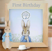 Beatrix Potter Peter Rabbit and Flopsy New Born and My First Birthday Photo Frame Holds 10cm x 10cm (4in x 4in) 1st Birthday Photo Frame Boy Girl Little One