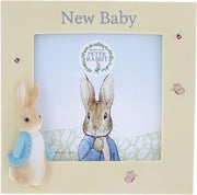 Beatrix Potter Peter Rabbit and Flopsy New Born and My First Birthday Photo Frame Holds 10cm x 10cm (4in x 4in) 1st Birthday Photo Frame Boy Girl Little One