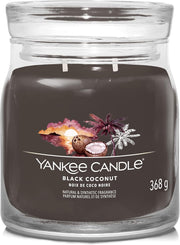 Yankee Candle Scented Candle | Black Coconut Medium Jar Candle| Burn Time: Up to 75 Hours