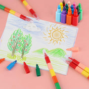 Vibrant Crayon Set - 6 Pieces in a Pack, 12Colours Each: Perfect for Kids' Birthday Parties, Rewards, and Goodie Bags - DMTIFY Store