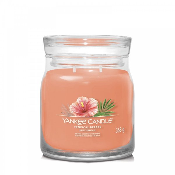 Yankee Candle Signature Scented Candle Iced Berry Lemonade, Holiday Cheer, Christmas Eve, Red Raspberry, Wild Orchid, Tropical Breeze, Mango Ice Cream and Ocean Air Medium Jar Candle 368g with Double Wicks, Soy Wax Blend Long Burning Candle, Perfect Gifts