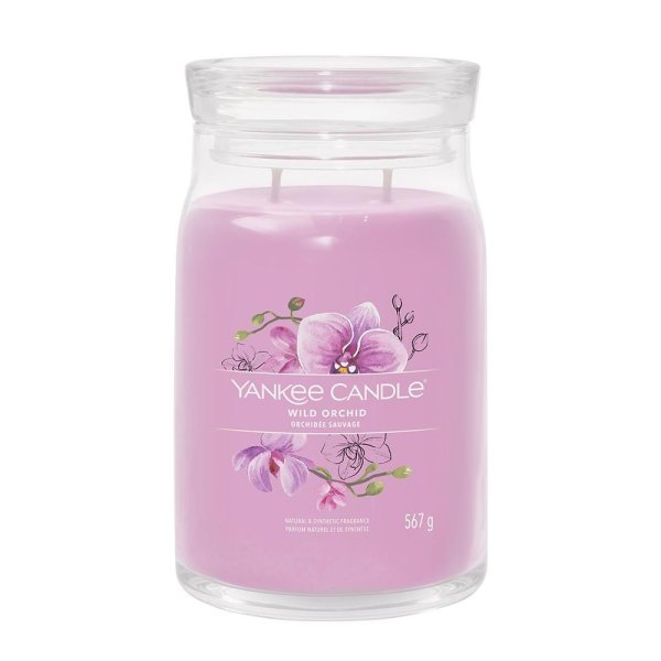 Yankee Candle Signature Scented Candle | Wild Orchid, Ocean Air Large Jar Large Jar Candle with Double Wicks | Soy Wax Blend Long Burning Candle | Perfect Gifts for Women, Long Lasting, Soy Wax Candle