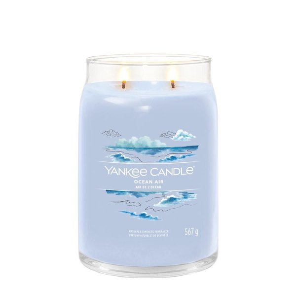 Yankee Candle Signature Scented Candle | Wild Orchid, Ocean Air Large Jar Large Jar Candle with Double Wicks | Soy Wax Blend Long Burning Candle | Perfect Gifts for Women, Long Lasting, Soy Wax Candle