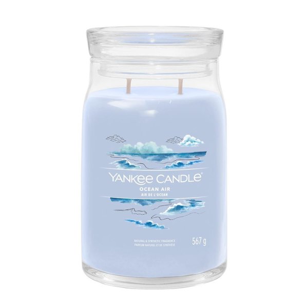 Yankee Candle Signature Scented Candle | Wild Orchid, Ocean Air Large Jar Large Jar Candle with Double Wicks | Soy Wax Blend Long Burning Candle | Perfect Gifts for Women, Long Lasting, Soy Wax Candle