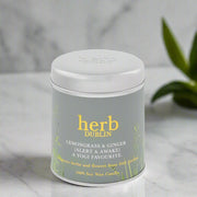 Herb Dublin Natural Wax Tin Candle Burn Time 40 Hrs Buttercup And Bee Balm, Lavender, Comfort And Joy, Lemongrass And Ginger, Mistletoe & Wine, Peppermint, Eucalyptus And Lime, Rhubarb And Fresh Garden Mint