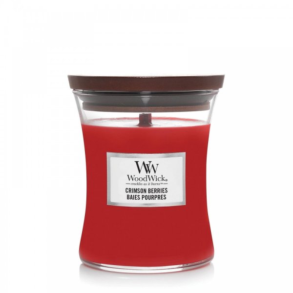 WoodWick Scented Candle, Vanilla Bean Medium Hourglass with Crackling Wick, Burn Time Up to 60 Hours 9.9 x 9.9 x 11.4 cm