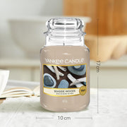 Yankee Candle Scented Candle, Seaside Woods Large Jar Candle, Burn Time: Up to 150 Hours [Energy Class A] - DMTIFY Store