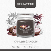 Yankee Candle Scented Candle | Black Coconut Medium Jar Candle| Burn Time: Up to 75 Hours