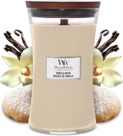 Wood Wick Large Hourglass Scented Candle 610g with Crackling Wick | Burn Time: Up to 130 Hours