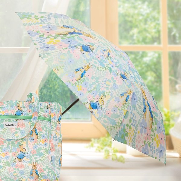 English Garden Beatrix Potter Umbrella - Windproof, Compact, Stylish and Practical Rain Protection, Portable Foldable Outdoor For Men Women and Children