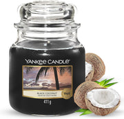 Yankee Candle Scented Candle | Black Coconut Medium Jar Candle| Burn Time: Up to 75 Hours - DMTIFY Store