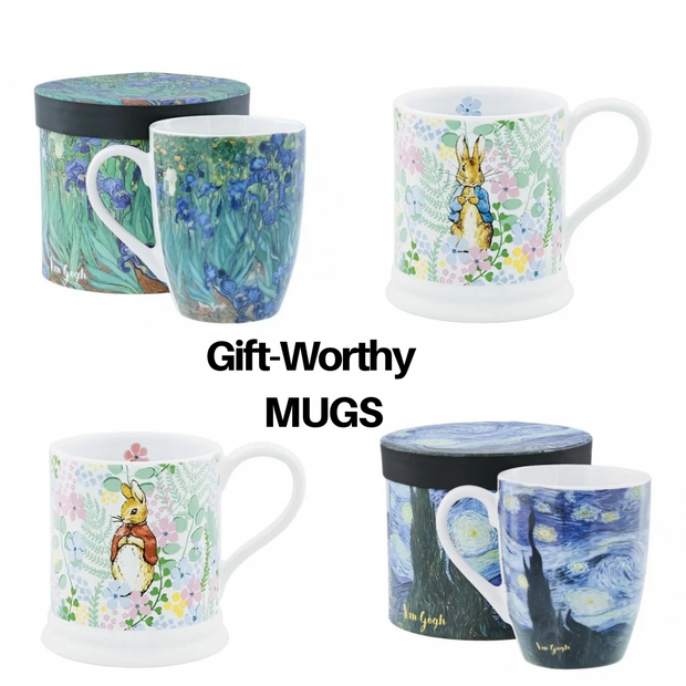 English Ceramic Garden Mug collection Flopsy Peter Rabbit Jemima Puddle-Duck Benjamin Bunny