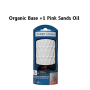 Yankee Candle Scent Plug Starter Kit, Up to 30 Days of Fragrance, White Organic Pattern