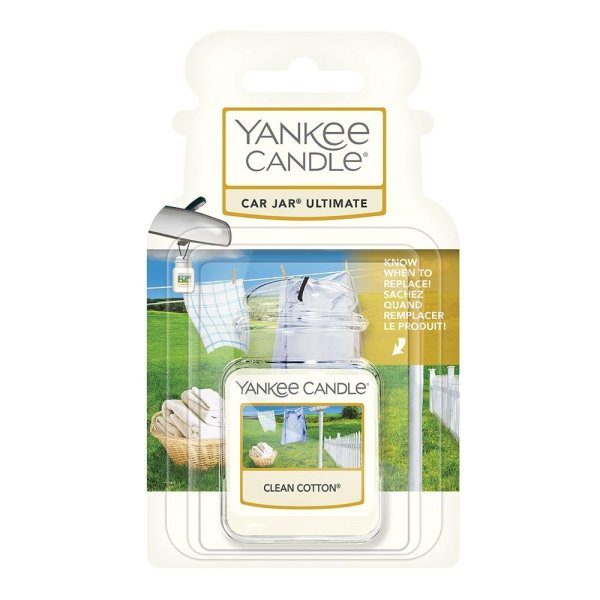 Yankee Candle Car Air Freshener, Car Jar Ultimate, Neutralises Odours, 1 Count. Up to 4 Weeks. Car Diffusers, Car Interior Accessories, Compactible with All Cars. True To Life Fragrances Pink Sands, Clean Cotton, Red Raspberry, Vanilla Cupcake