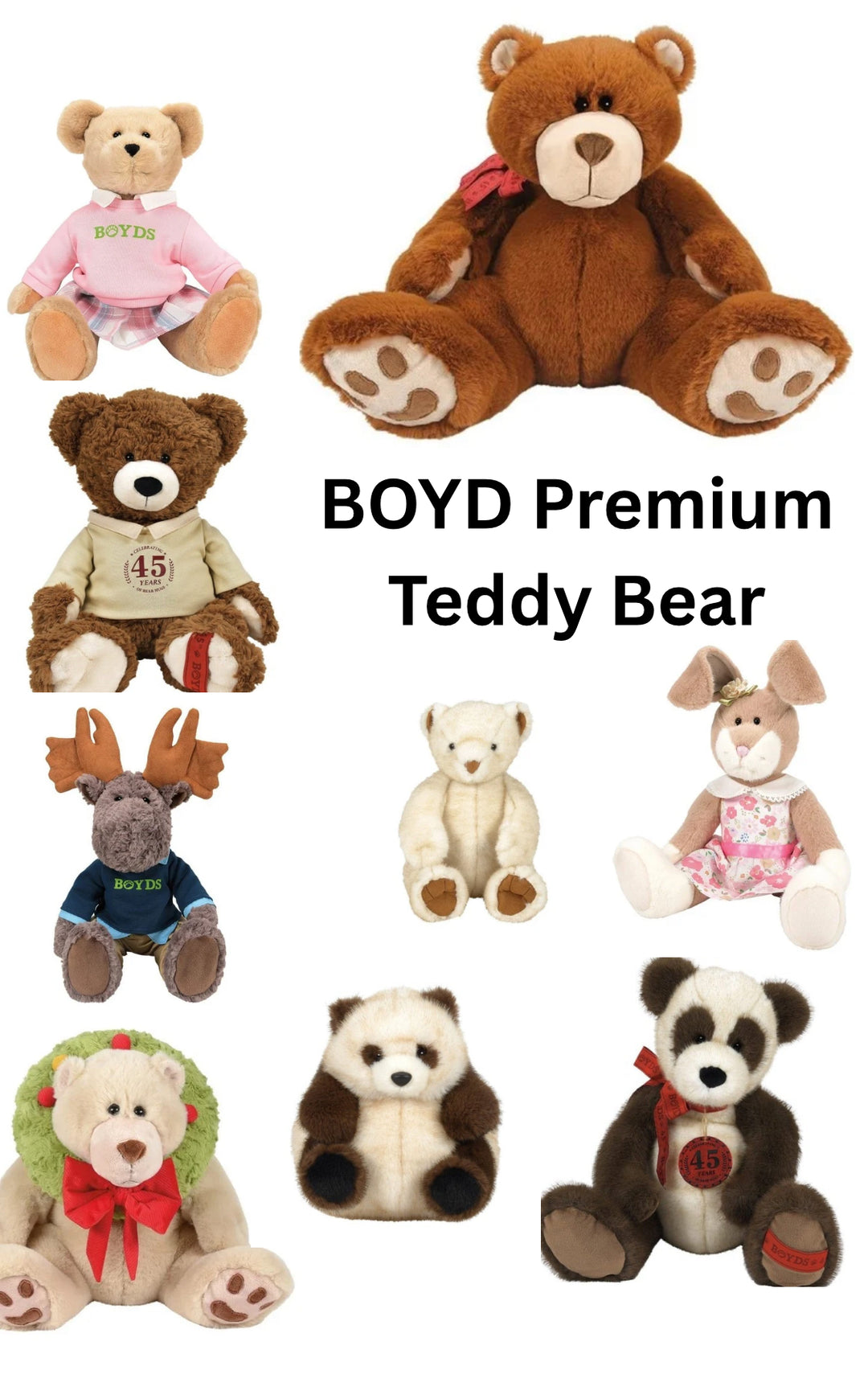 BOYDS Collectible Premium Soft Teddy Bears, Unique Gift - Limited