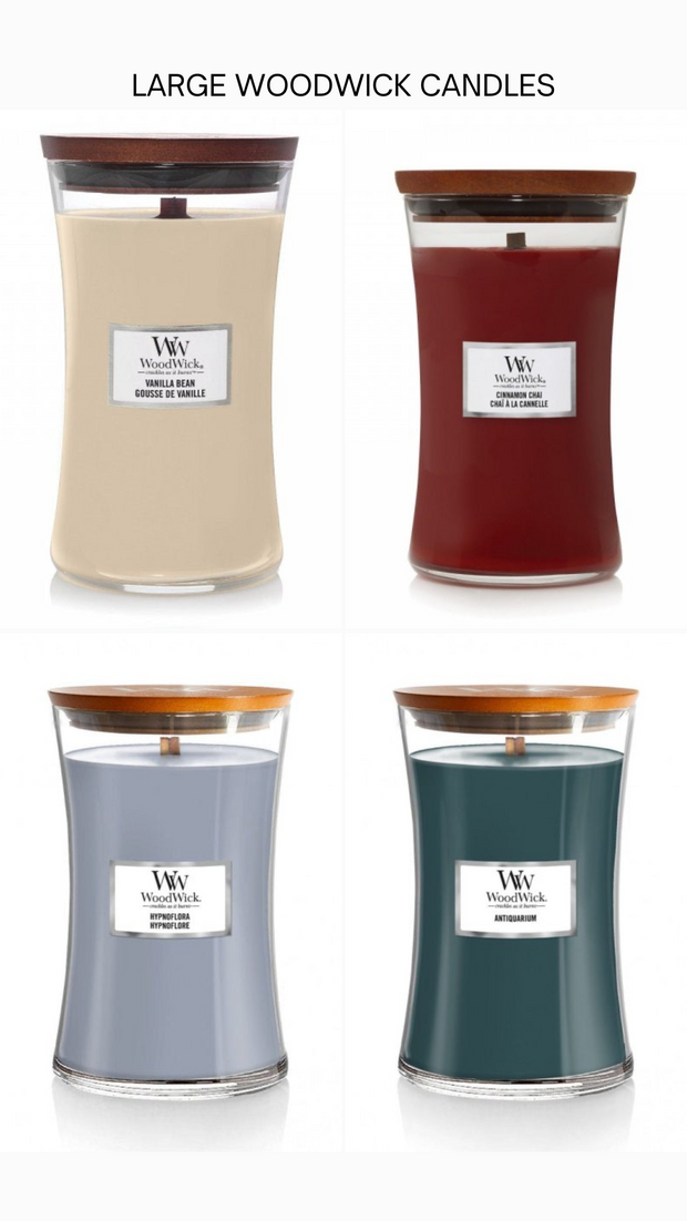 WoodWick Large Hourglass Scented Candle 610g with Crackling Wick | Burn Time: Up to 130 Hours