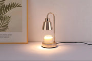 Electric Candle Warmer Lamp with Timer & Dimmer in Metal Base Aroma Lamp (UK Plug, 2 Bulbs Included)