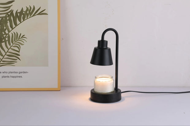 Electric Candle Warmer Lamp with Timer & Dimmer in Metal Base Aroma Lamp (UK Plug, 2 Bulbs Included)