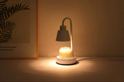 Electric Candle Warmer Lamp with Timer & Dimmer in Metal Base Aroma Lamp (UK Plug, 2 Bulbs Included)