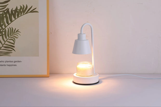 Electric Candle Warmer Lamp with Timer & Dimmer in Metal Base Aroma Lamp (UK Plug, 2 Bulbs Included)