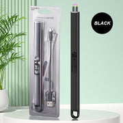 USB BBQ lighter with packaging on a light green background