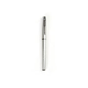 Silver pen on a white background