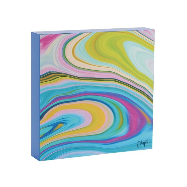 Medium Wall Art – Bold & Colourful Decorative Artwork, Art Mural for Walls, Desks, or Shelves 8"x8" (20.3cmx20.3cm)