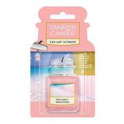 Yankee Candle Car Air Freshener, Car Jar Ultimate, Neutralises Odours, 1 Count. Up to 4 Weeks. Car Diffusers, Car Interior Accessories, Compactible with All Cars. True To Life Fragrances Pink Sands, Clean Cotton, Red Raspberry, Vanilla Cupcake