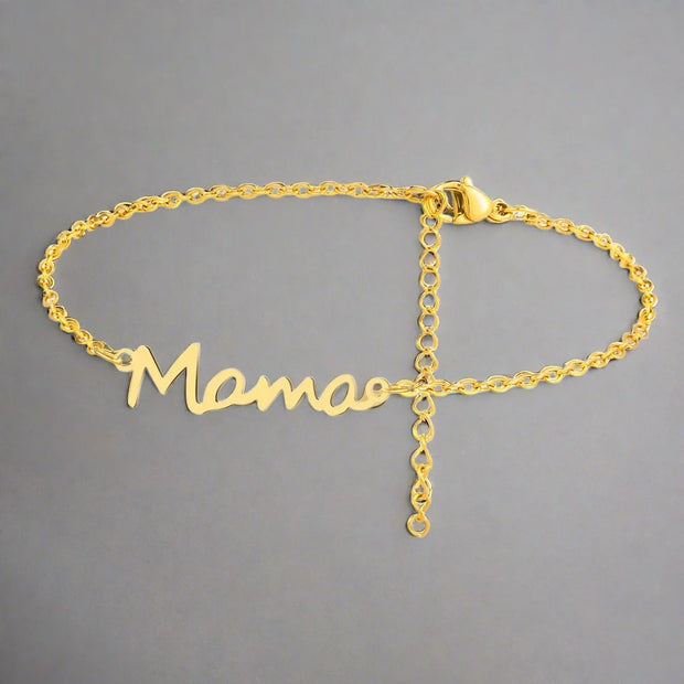 Chic Stainless Steel 'Mama' Letter Pendant Bracelet - Fashionable Gift for Stylish Moms - DMTIFY Store