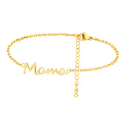 Chic Stainless Steel 'Mama' Letter Pendant Bracelet - Fashionable Gift for Stylish Moms - DMTIFY Store