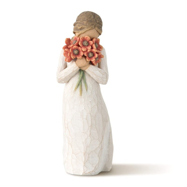 Willow Tree Forget Me Not, Remembrance and Surrounded by Love Figurine, Memorial Gift, Flower, Funeral Favour, Remembrance, Bereavement, Resin, Sculpture, Brooch