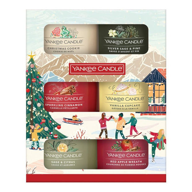 Yankee Candle Christmas gift set of 3, 6 and 9 Classic Mini Filled Votive Candle Set, Perfect Holiday Gift - DMTIFY