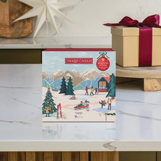 Yankee Candle Christmas gift set of 3, 6 and 9 Classic Mini Filled Votive Candle Set, Perfect Holiday Gift - DMTIFY